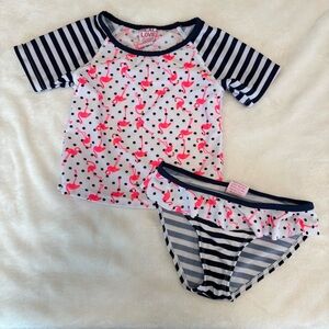 Real Love 24 month swimsuit rash guard flamingo